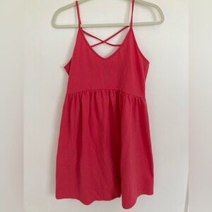 Wild Fable spaghetti strap knee length pink dress with criss cross back